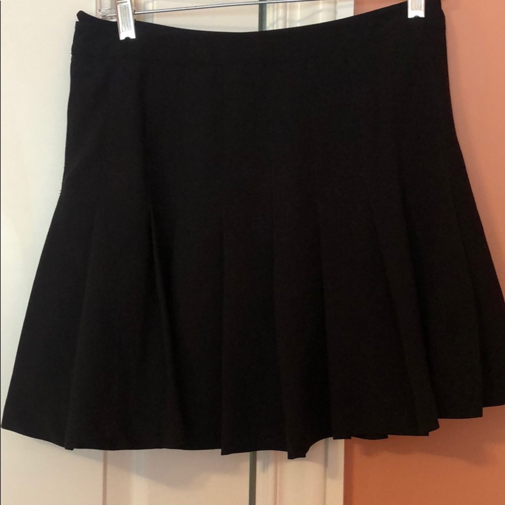 Black Pleated Mini Skirt